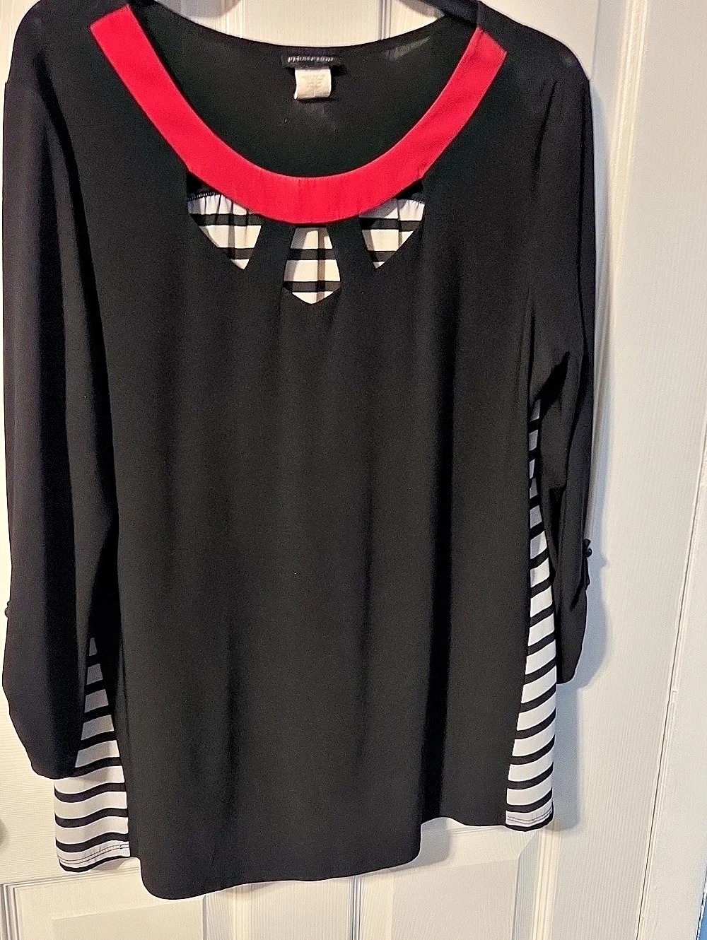 Perception Black & White Striped Tunic